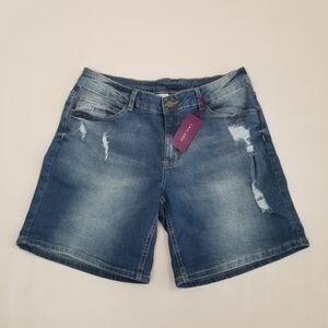 Lascana Distressed Denim Shorts Size 8 NWT